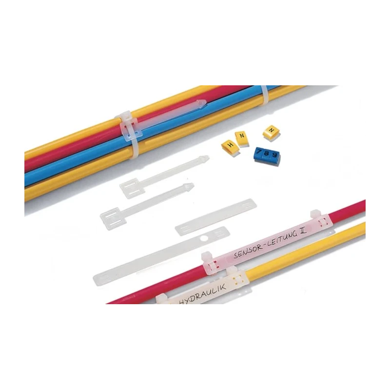 HellermannTyton Arrowtag Pre-Printed Cable Marker for 2.5-6 mm Cable, Polyamide 66, Natural Colour, 63 151-41219 AT2-PA66-NA