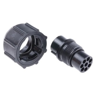 Souriau Sunbank by Eaton MIL Spec Circular Connector Male, Male Contacts, Shell Size 12, UTP Straight 8 Way Cable UTP6128P