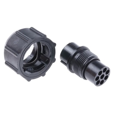 Souriau Sunbank by Eaton MIL Spec Circular Connector Male, Male Contacts, Shell Size 12, UTP Straight 8 Way Cable UTP6128P