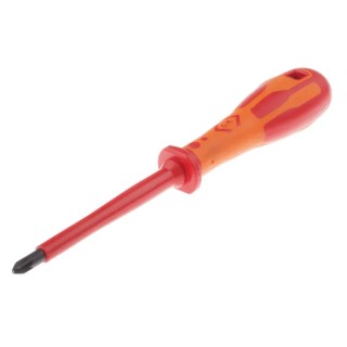 CK Insulated Screwdriver PZ2 Tip 100 mm Blade Bi-Material Handle Chrome Vanadium Steel T49145-2