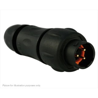 Souriau Sunbank by Eaton Circular Connector Standard Size 3 Contacts In-Line Plug Male IP68 IP69K 300V 13A UTS1JC103P