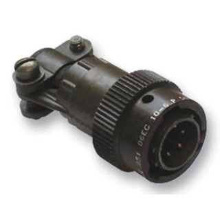ITT Cannon MIL Spec Circular Connector Copper Alloy Straight 6 Way Cable Male Contacts Shell 85106EC106P50