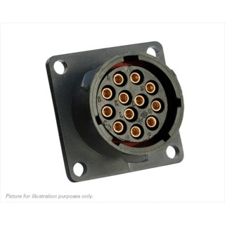 Souriau Sunbank by Eaton Circular Connector, 12 Contacts, Flange Mount, Standard Size, Plug Female, IP68 IP69K UTS01412S