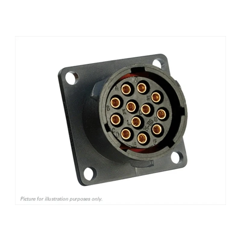 Souriau Sunbank by Eaton Circular Connector, 12 Contacts, Flange Mount, Standard Size, Plug Female, IP68 IP69K UTS01412S