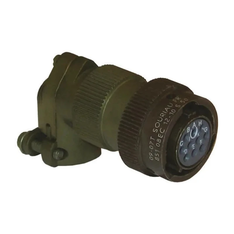 Souriau Sunbank by Eaton Copper Alloy Right Angle 19 Way Cable MIL Spec Circular Connector Male 7.5A 85108EC1419P50