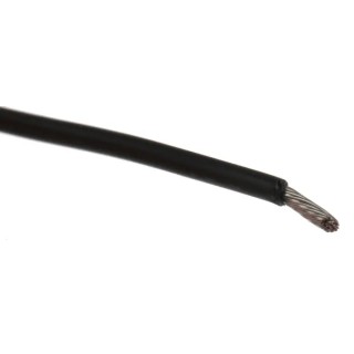 Alpha Wire Ecogen Ecowire Series Black 0.75 mm² Hook Up Wire, 18 AWG, 16/0.25 mm Core Strands, 600V, Modified 6715 BK005