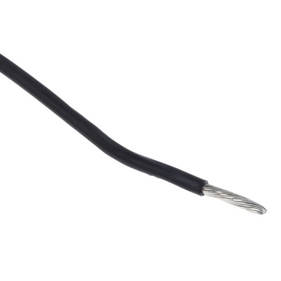 Alpha Wire Ecogen Ecowire Series Black 1.3 mm² Hook Up Wire, 16 AWG, 26x0.25 mm Core Strands, 30 m Length, MPPE 6716 BK005