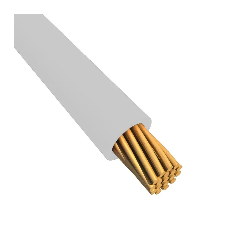 Alpha Wire Ecogen Ecowire Series White 3.3 mm² Hook Up Wire 12 AWG 65-Strand Copper Conductor 30 m 600V 105°C 6718 WH005