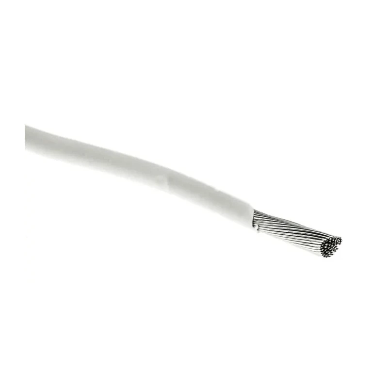 Alpha Wire Ecogen Ecowire Series White 3.3 mm² Hook Up Wire 12 AWG 65-Strand Copper Conductor 30 m 600V 105°C 6718 WH005
