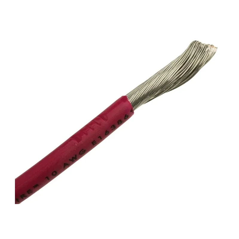 Alpha Wire Ecogen Ecowire Series Red 5.2 mm² 10 AWG Hook Up Wire, 600 V, 105°C, 30 m Length, MPPE Jacket 6719 RD005