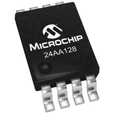Microchip 128 kB Serial EEPROM 900 ns 8-Pin MSOP Serial-I2C 24AA128-I/MS