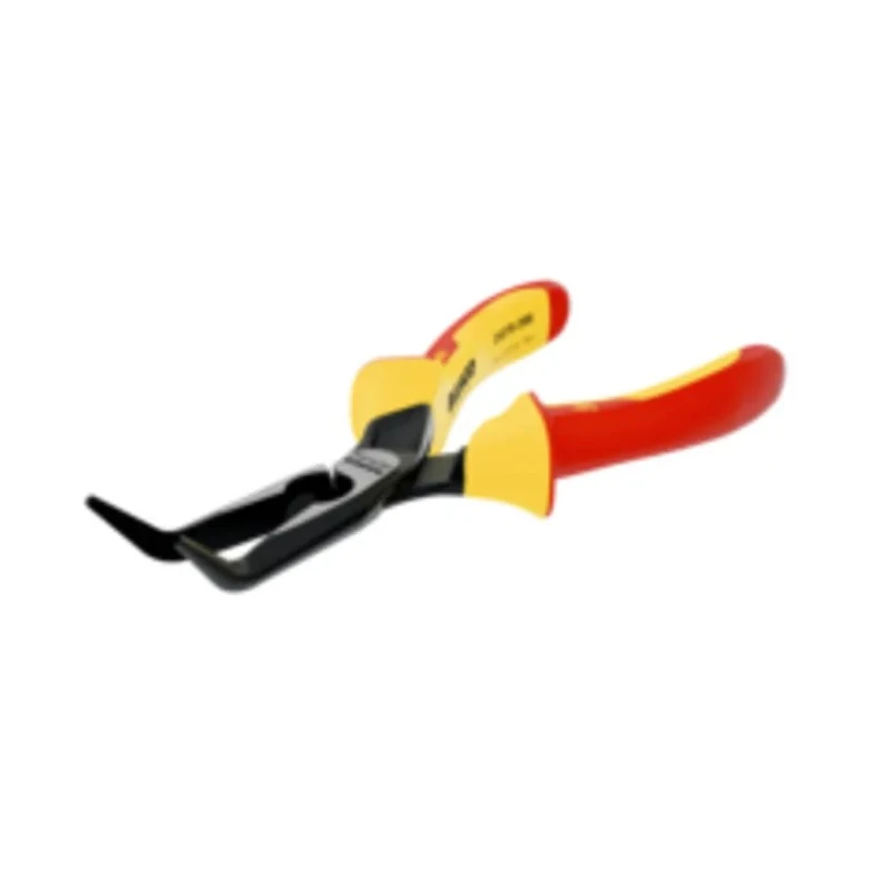 Bahco Long Nose Plier Bent Nose, 200mm Overall Length, 65mm Jaw, VDE/1000V Approved 2427 S-200