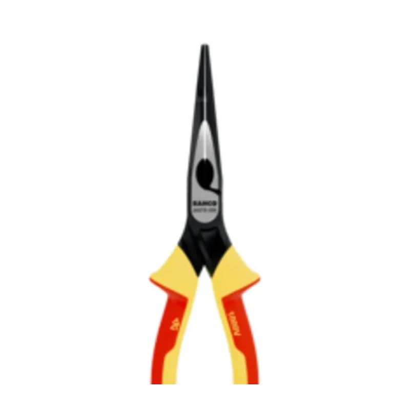 Bahco Long Nose Plier Bent Nose, 200mm Overall Length, 65mm Jaw, VDE/1000V Approved 2427 S-200