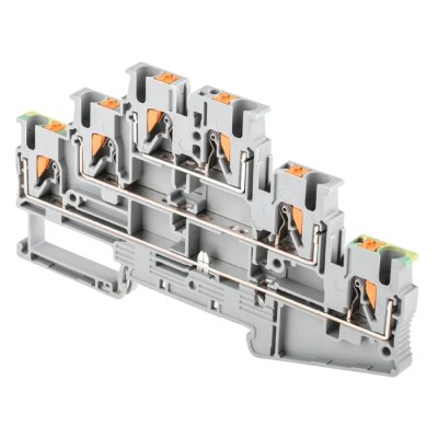 Phoenix Contact PT 2.5-PE/L/L Series Multi Level Terminal Block Grey, 0.14mm²–4 mm², 3-Level, Push-in, 500V 20A 3210541