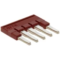 Phoenix Contact FBS 5-5 Series Jumper Bar Copper Red 24A Current Rating 5.2mm Pitch 5 Position 3030190