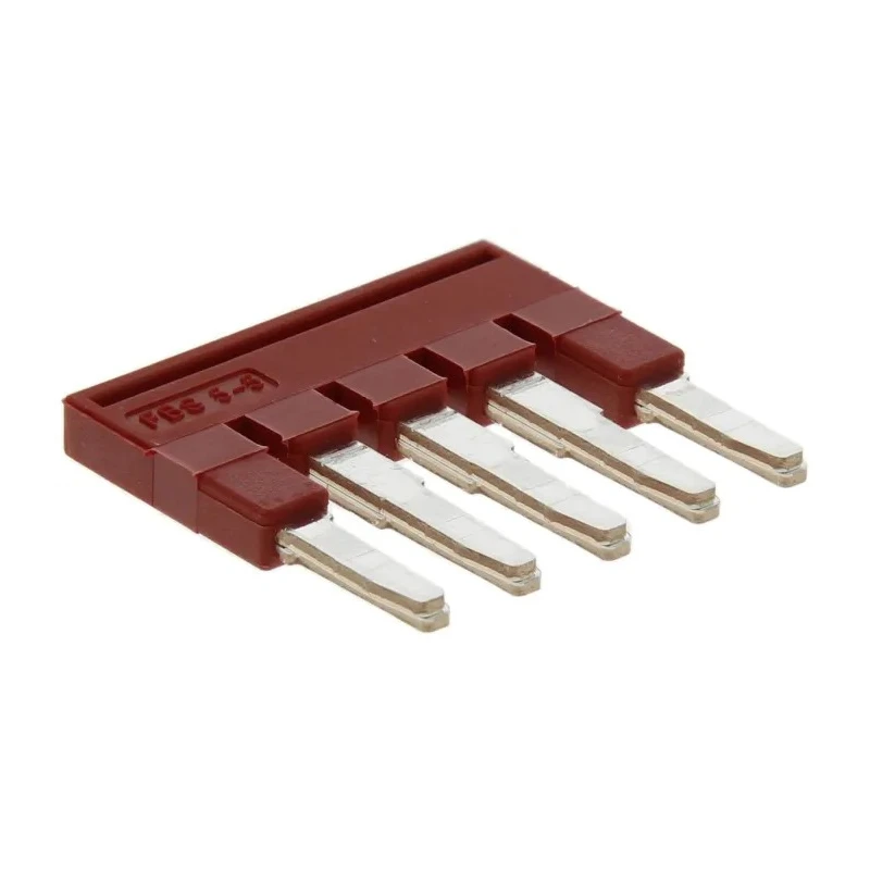 Phoenix Contact FBS 5-5 Series Jumper Bar Copper Red 24A Current Rating 5.2mm Pitch 5 Position 3030190