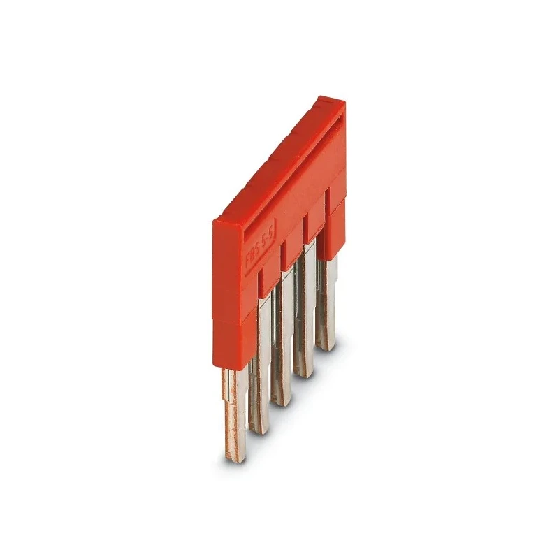 Phoenix Contact FBS 5-5 Series Jumper Bar Copper Red 24A Current Rating 5.2mm Pitch 5 Position 3030190