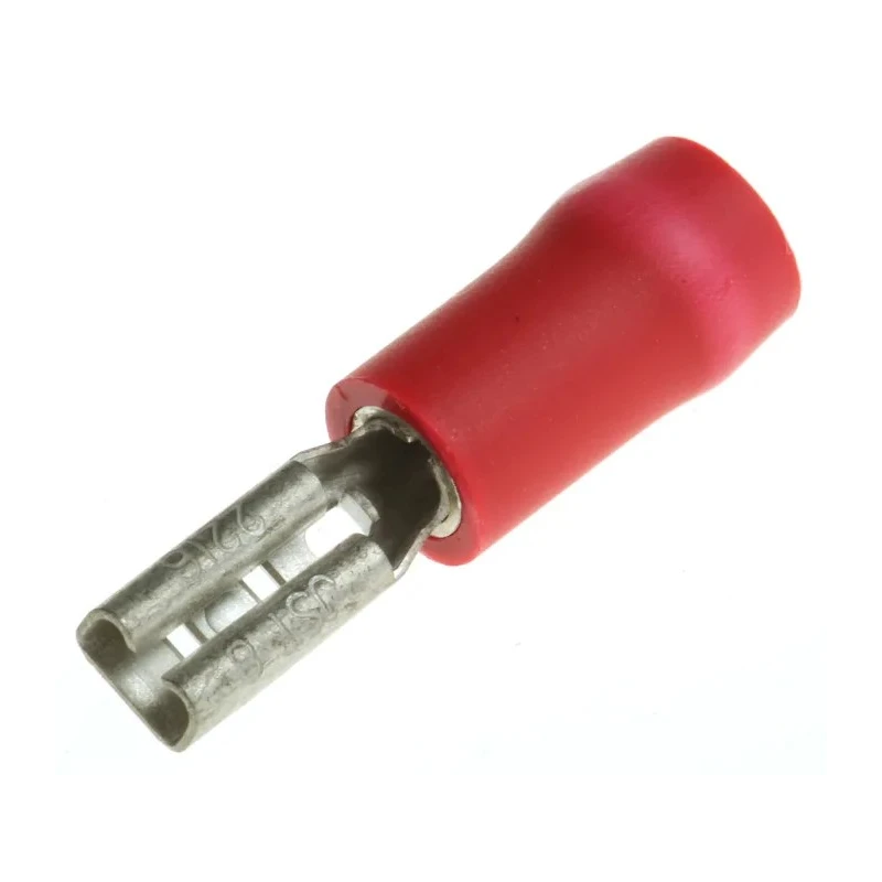 JST Red Insulated Female Spade Connector Crimp, Tab Size 2.79 x 0.8 mm, 22 AWG to 16 AWG FVDDF1.25-110A-8(S)(LF)
