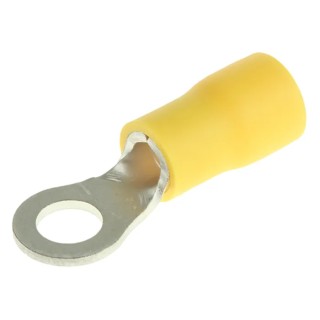 JST FV Insulated Ring Terminal M5 Stud Size 12 AWG to 10 AWG Vinyl Insulation Yellow FVWS5.5-5(LF)