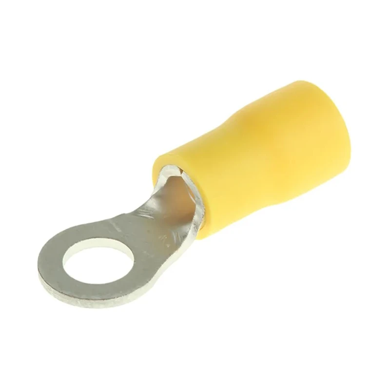 JST FV Insulated Ring Terminal M5 Stud Size 12 AWG to 10 AWG Vinyl Insulation Yellow FVWS5.5-5(LF)