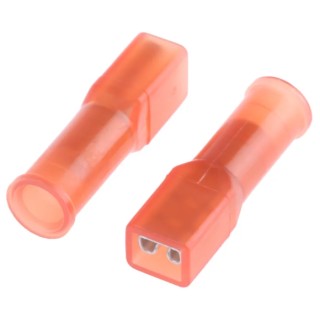 JST Red Insulated Female Spade Connector, Crimp, 2.79 x 0.5 mm Tab Size LNDDF1.25-110T-5