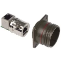 Amphenol Socapex RJFTV Series RJ45 Connector Female Panel Mount Cat5e Shielded Right Angle 1 Port 8 Way 