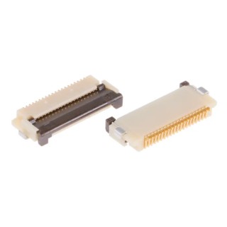 Hirose FH12 0.5 mm Pitch 20 Way Right Angle Female FPC Connector, Solder FH12
