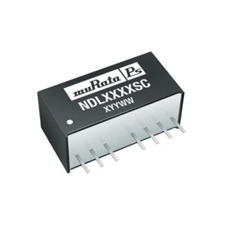 Murata Power Solutions NDL Series 1W SIP Single Output Regulated Isolated DC-DC Converter 5V DC Output, 9V–18V DC NDL1205SC
