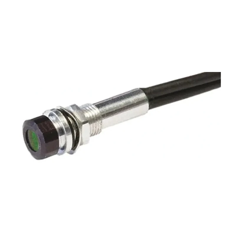 Oxley Green Panel Mount Indicator 24V AC 15mA Lead Wire Termination IP67 Recessed OXL/MIL50/24AC/FL30/H/Green