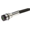 Oxley Green Panel Mount Indicator 24V AC 15mA Lead Wire Termination IP67 Recessed OXL/MIL50/24AC/FL30/H/Green