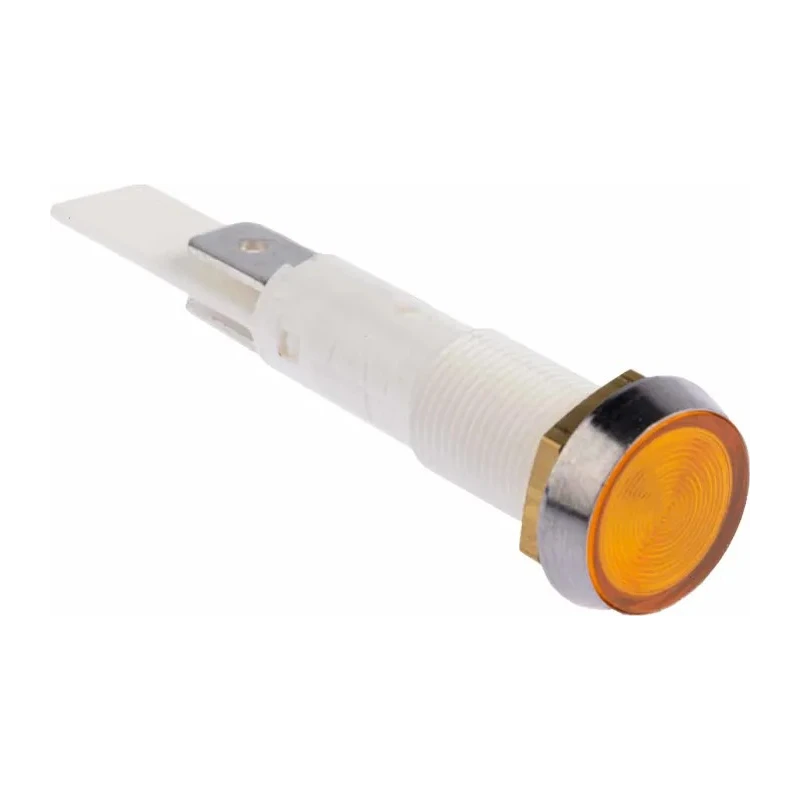 Arcolectric (Bulgin) Ltd Indicator 27 Series Orange, 24V, 22mA, Solder Tab Termination, Panel Mount, Flush Bezel C027500FAM