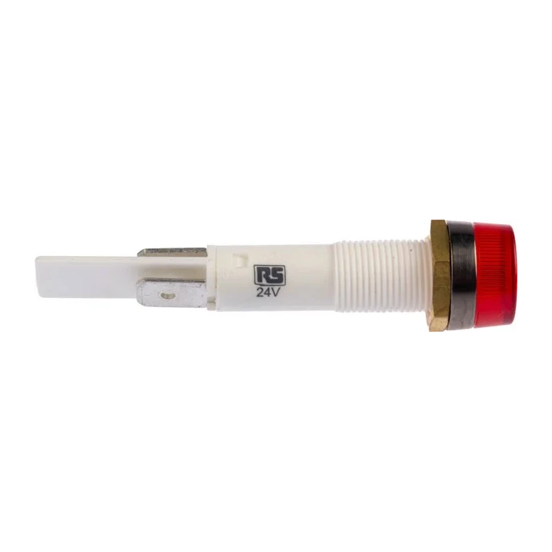 Arcolectric (Bulgin) Ltd 0277 Series Red Panel Mount Indicator, 24V, 22mA, Solder Tab Termination, IP67 C027700FAG