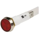 Arcolectric (Bulgin) Ltd 0275 Series Red Panel Mount Indicator, 110V AC, Solder Tab Termination, IP67, Flush C027500NBA