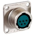 JAE Circular Connector Miniature Panel Mount Socket Female 7 Contacts 10A 250-350V Threaded Mating SRCN2A16-7S