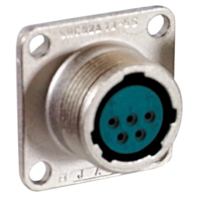 JAE Circular Connector Miniature Panel Mount Socket Female 7 Contacts 10A 250-350V Threaded Mating SRCN2A16-7S