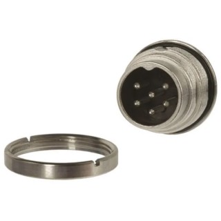 Amphenol Industrial signalmate C091 6 Pole Straight M16 DIN Plug 5A 300V IP67 Screw-On Panel Mount C091 31C006 100 2