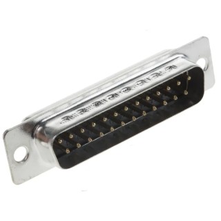 Amphenol Communications Solutions SD 25 Way Straight 2.76 mm Pitch Panel Mount D-Sub Connector Male L717SDB25P