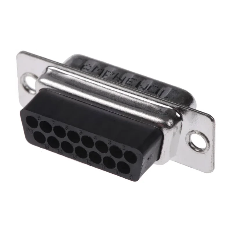 Amphenol Communications Solutions D-Sub Connector 15 Contacts 3A 250V Steel Housing Straight Cable Male L777RR
