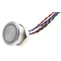 APEM Illuminated Piezo Switch Momentary SPST 22 mm Panel Cutout IP68 Wire 200mA -40°C to 75°C 