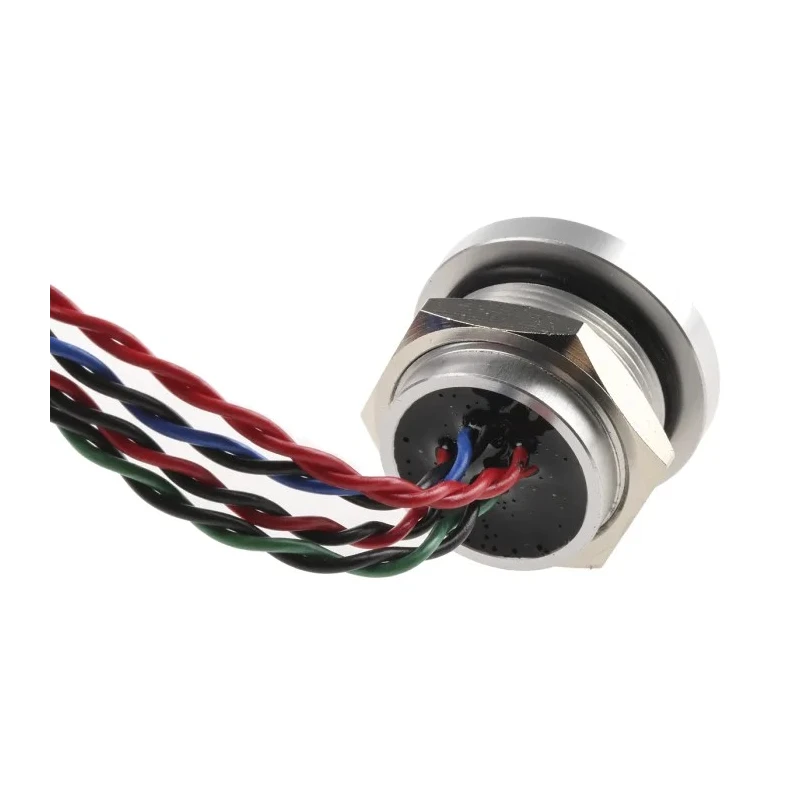 APEM Illuminated Piezo Switch Momentary SPST 22 mm Panel Cutout IP68 Wire 200mA -40°C to 75°C 