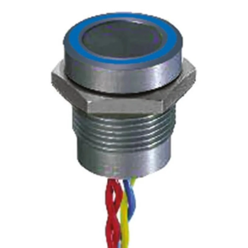 APEM Illuminated Momentary SPST Piezo Switch with IP68 Protection, Flying Lead, 200mA, -40°C to 75°C 