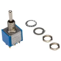 APEM Panel Mount Toggle Switch 400mA, On-Off-On, DPST, Solder Lug Terminal, 24 V dc, 250 V ac 5647CDB