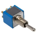 APEM Panel Mount Toggle Switch 400mA, On-Off-On, DPST, Solder Lug Terminal, 24 V dc, 250 V ac 5647CDB