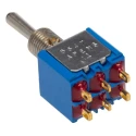 APEM Panel Mount Toggle Switch 400mA, On-Off-On, DPST, Solder Lug Terminal, 24 V dc, 250 V ac 5647CDB