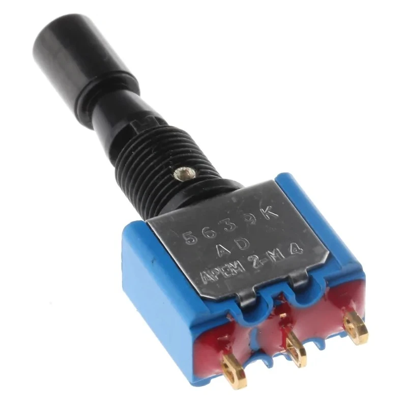 APEM Toggle Switch Panel Mount On-Off-On SPDT Solder Lug Terminal 24 V dc 250 V ac 5639ADBGK3V