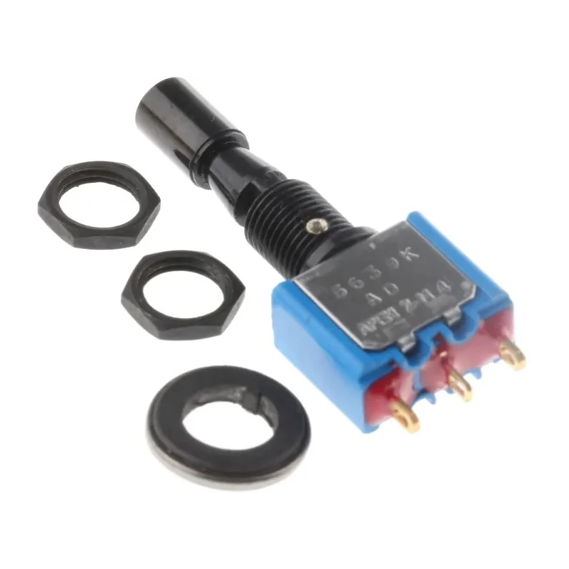 APEM Toggle Switch Panel Mount On-Off-On SPDT Solder Lug Terminal 24 V dc 250 V ac 5639ADBGK3V