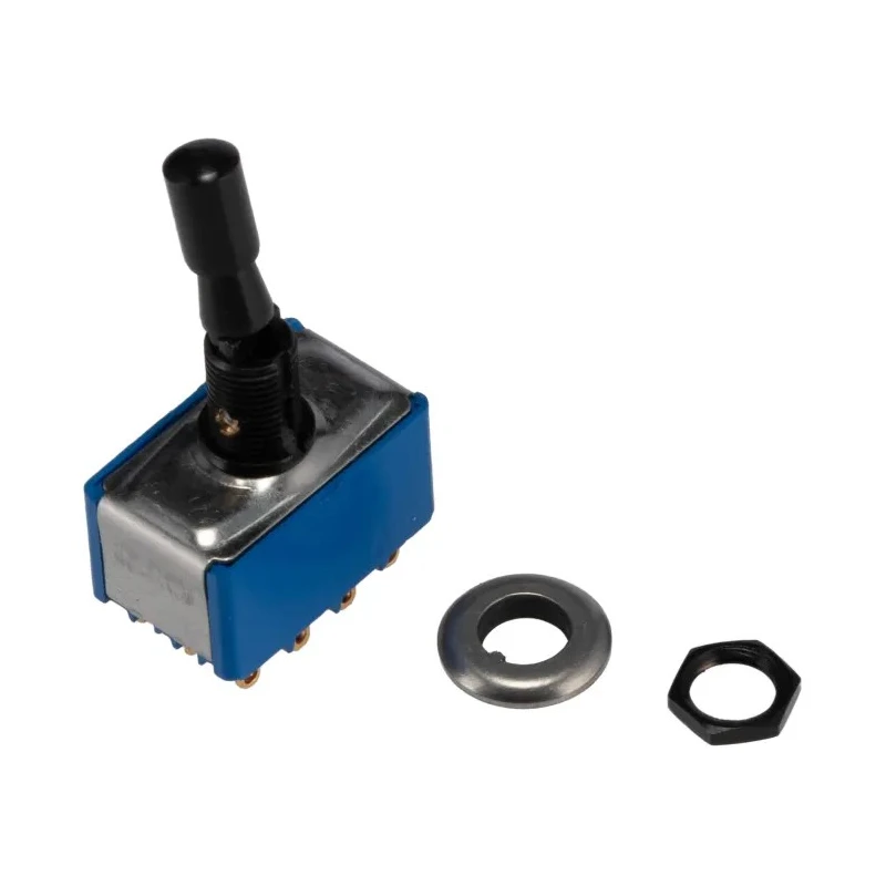 APEM Panel Mount Toggle Switch On-On 4PDT Solder Lug Terminal 24 V dc 250 V ac 5666ADBGK2V