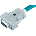 HARTING D-Sub Series Zinc Angled, Straight D-Sub Backshell 25 Way Strain Relief 61030013017