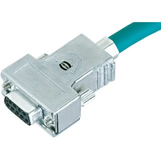 HARTING D-Sub Series Zinc Angled, Straight D-Sub Backshell 25 Way Strain Relief 61030013017