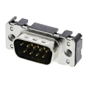 HARTING 9 Way Straight 2.74 mm Pitch Through Hole D-Sub Connector with 4 to 40 UNC Threaded Insert Male 09651616712